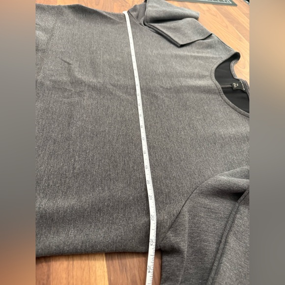 Ann Taylor gray knit top with peplum - Picture 7 of 8